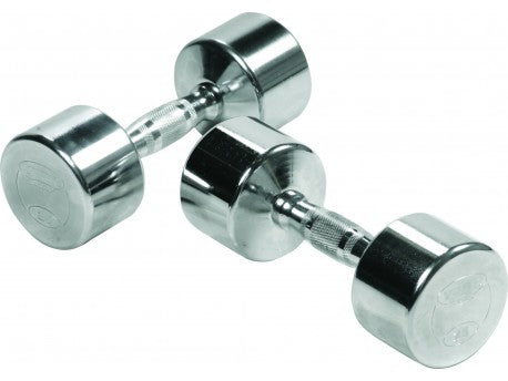 Chrome Dumbbell 25kg – Fixed Weight Gym Dumbbell