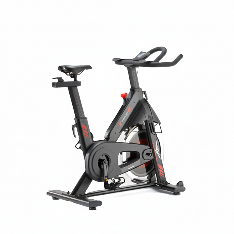 Stationary bike with a white background