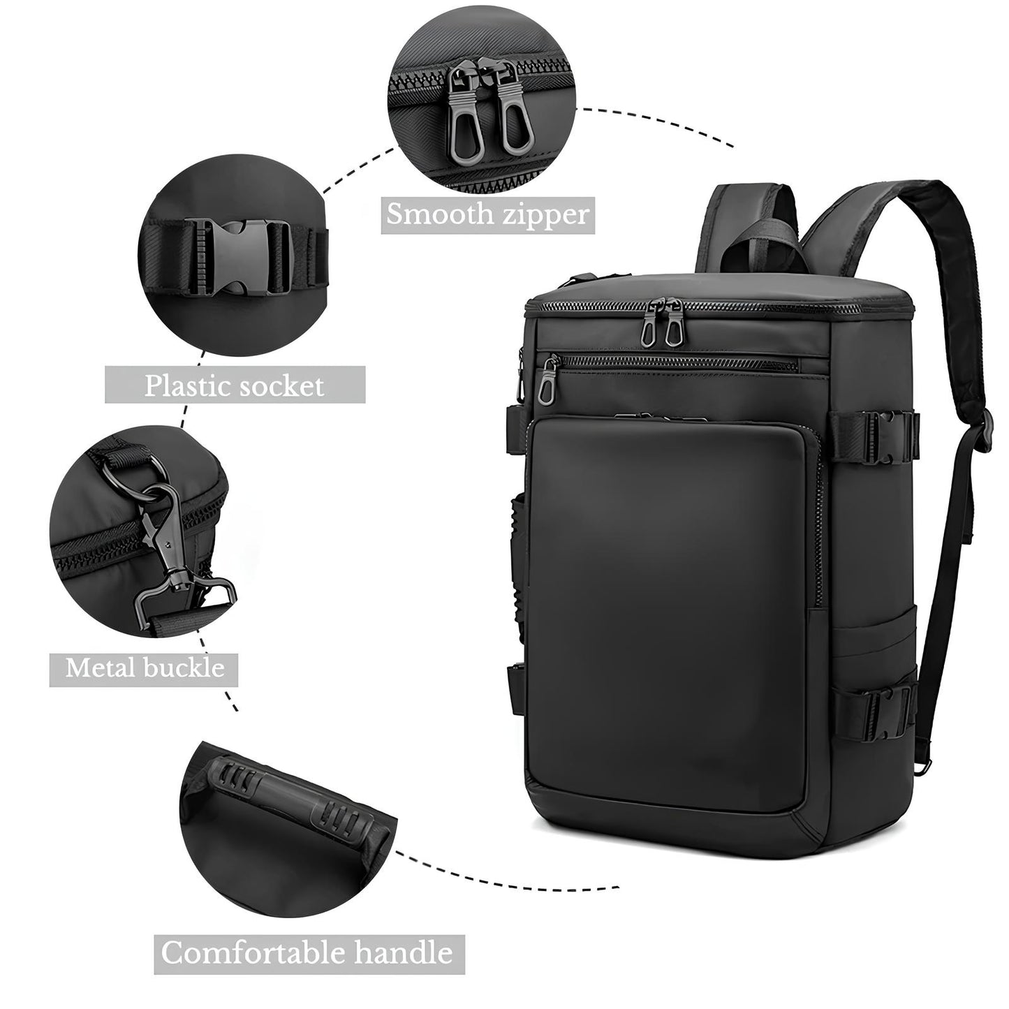 Men's Waterproof Large-Capacity Business Backpack & Satchel Bag 2024