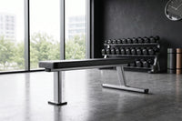 flat bench in a gym room