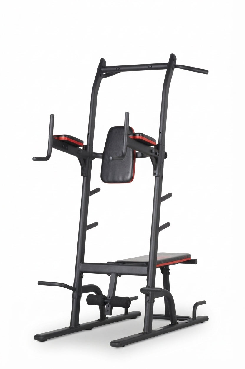 Chinning Dip Power Tower Station With Bench And Pull Up