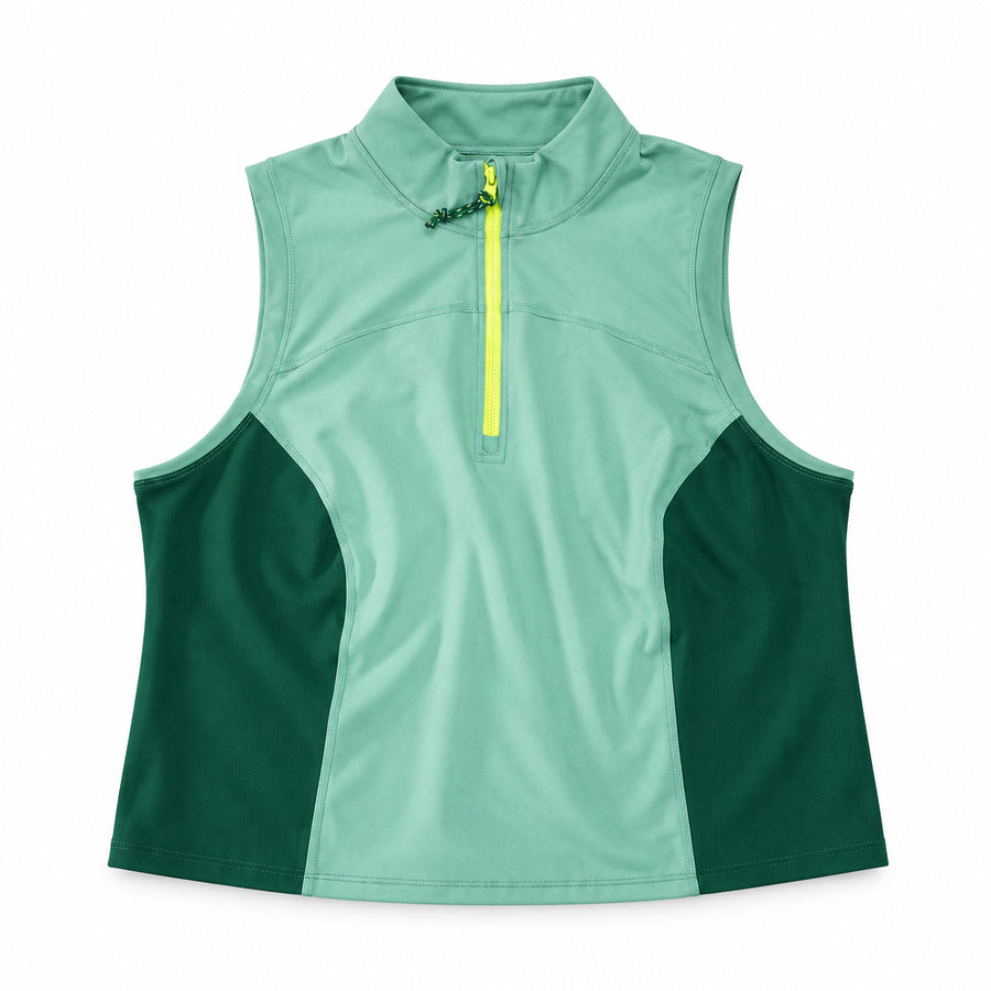 Women Zipper Crop Top