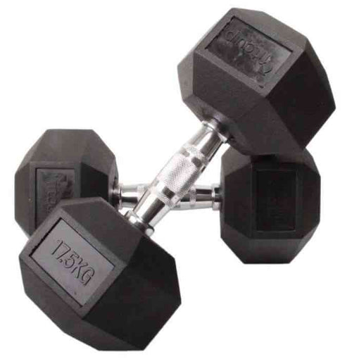 Dumbbell (Rubber Head) 17.5kg