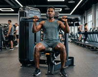 Selectorized Shoulder Press Machine with Commercial Weight Stack