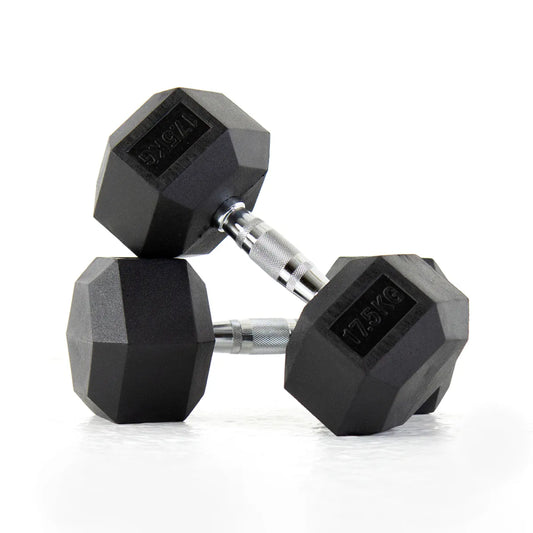 Rubberhead 17.5KG Dumbbells