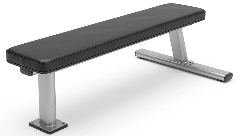 angle view of the flat bench