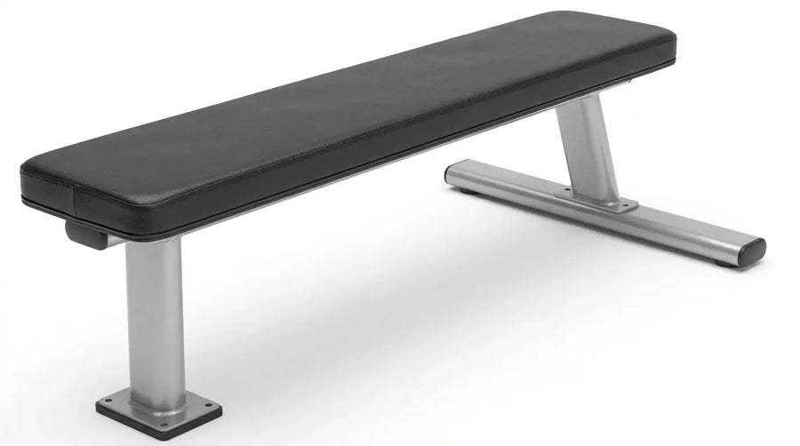 angle view of the flat bench