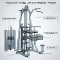 Assisted Dip Chin Up Machine - Premium