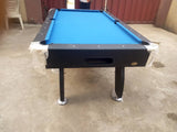 8ft pool table side front view