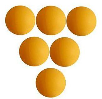 Table Tennis Balls 6 in 1 Pack 40mm Yellow